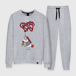 Костюм хлопковый женский Green Day Unicorn, цвет: меланж