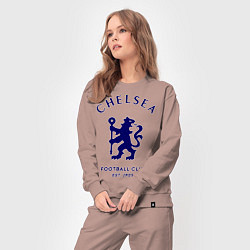 Костюм хлопковый женский Chelsea Est. 1905, цвет: пыльно-розовый — фото 2