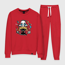 Костюм хлопковый женский THE BINDING OF ISAAC WHO AM I, цвет: красный
