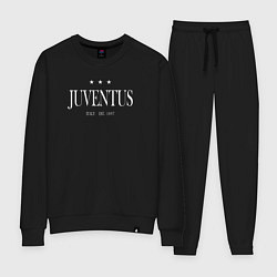 Костюм хлопковый женский Juventus Tee est 1897 2021, цвет: черный
