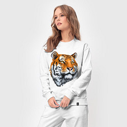 Костюм хлопковый женский Тигр, цвет: белый — фото 2