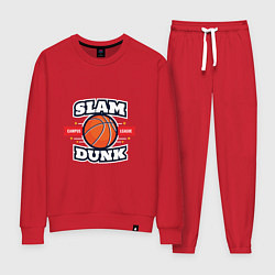 Костюм хлопковый женский Slam Dunk, цвет: красный