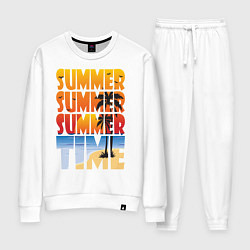 Костюм хлопковый женский SUMMER TIME, цвет: белый