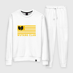 Костюм хлопковый женский Wu-Tang Flag, цвет: белый