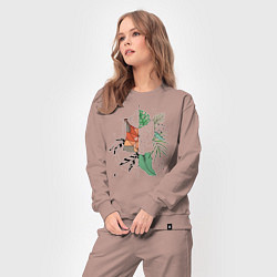 Костюм хлопковый женский Geometry Fox, цвет: пыльно-розовый — фото 2
