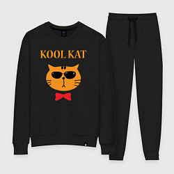 Костюм хлопковый женский Kool kat, цвет: черный