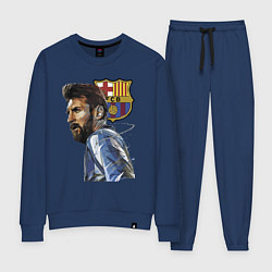 Костюм хлопковый женский Lionel Messi Barcelona Argentina Striker, цвет: тёмно-синий