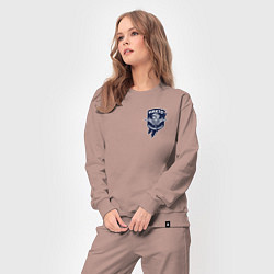 Костюм хлопковый женский ВДВ Никто, кроме нас!, цвет: пыльно-розовый — фото 2