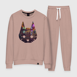 Костюм хлопковый женский Stray: City Cat, цвет: пыльно-розовый