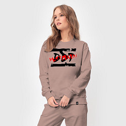 Костюм хлопковый женский DDT НЕ СТРЕЛЯЙ!, цвет: пыльно-розовый — фото 2