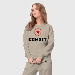 Костюм хлопковый женский Gambit, цвет: миндальный — фото 2