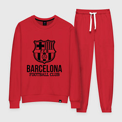 Костюм хлопковый женский Barcelona FC, цвет: красный