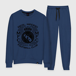 Костюм хлопковый женский Real Madrid MFC, цвет: тёмно-синий