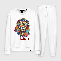 Костюм хлопковый женский Lion, цвет: белый