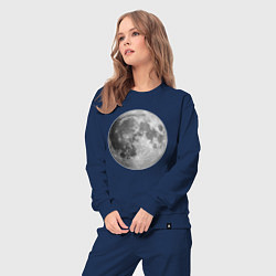 Костюм хлопковый женский Полнолуние Лунная фаза, цвет: тёмно-синий — фото 2