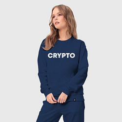 Костюм хлопковый женский Crypto, цвет: тёмно-синий — фото 2