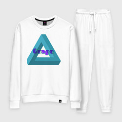 Костюм хлопковый женский GRAPE MERCH, цвет: белый