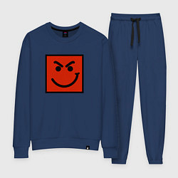 Костюм хлопковый женский BON JOVI HAVE A NICE DAY SMILE LOGO, цвет: тёмно-синий