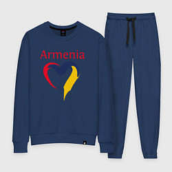 Костюм хлопковый женский Armenia Heart, цвет: тёмно-синий