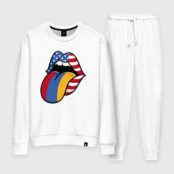 Костюм хлопковый женский Армения - США, цвет: белый