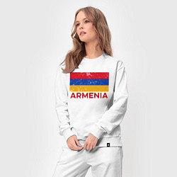 Костюм хлопковый женский Armenia Flag, цвет: белый — фото 2