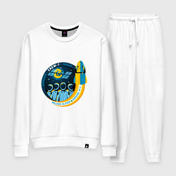 Костюм хлопковый женский SPACE X CREW-1, цвет: белый