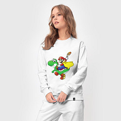 Костюм хлопковый женский Yoshi&Mario, цвет: белый — фото 2