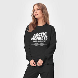 Костюм хлопковый женский Arctic Monkeys, группа, цвет: черный — фото 2