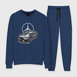 Костюм хлопковый женский Mercedes AMG motorsport, цвет: тёмно-синий