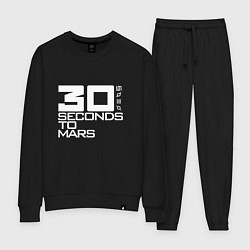 Костюм хлопковый женский 30 Seconds To Mars logo, цвет: черный