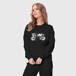 Костюм хлопковый женский Blink 182 лого, цвет: черный — фото 2