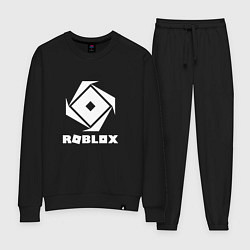 Костюм хлопковый женский ROBLOX WHITE LOGO, цвет: черный