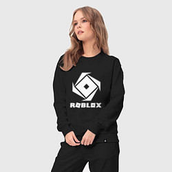 Костюм хлопковый женский ROBLOX WHITE LOGO, цвет: черный — фото 2