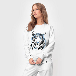 Костюм хлопковый женский Line Blue Tiger, цвет: белый — фото 2