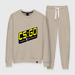 Костюм хлопковый женский CS:GO Новая эра, цвет: миндальный