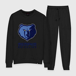 Костюм хлопковый женский Мемфис Гриззлис, Memphis Grizzlies, цвет: черный