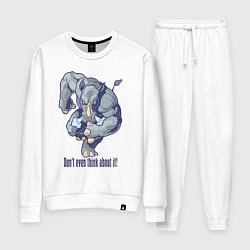 Костюм хлопковый женский Даже и не думай!, цвет: белый