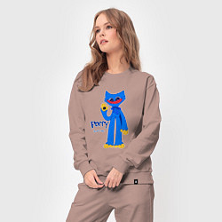 Костюм хлопковый женский Monster Huggy WuggyХагги Вагии, цвет: пыльно-розовый — фото 2