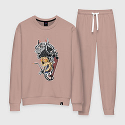 Костюм хлопковый женский Плоть и метал, цвет: пыльно-розовый