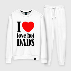 Костюм хлопковый женский I LOVE HOT DADS, цвет: белый