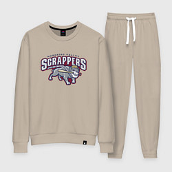 Костюм хлопковый женский Mahoning Valley Scrappers, цвет: миндальный