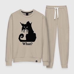 Костюм хлопковый женский What? - Что?, цвет: миндальный