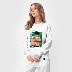Костюм хлопковый женский Ван-Пис One Piece, Зоро Ророноа Zoro Roronoa с над, цвет: белый — фото 2