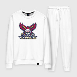 Костюм хлопковый женский Orem Owlz - baseball team, цвет: белый