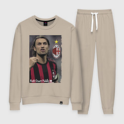 Костюм хлопковый женский Paolo Cesare Maldini - Milan, captain, цвет: миндальный