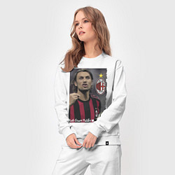 Костюм хлопковый женский Paolo Cesare Maldini - Milan, captain, цвет: белый — фото 2