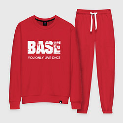 Костюм хлопковый женский Base jumping - экстрим, цвет: красный