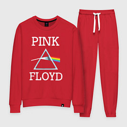 Костюм хлопковый женский PINK FLOYD - ПИНК ФЛОЙД ЛОГОТИП, цвет: красный