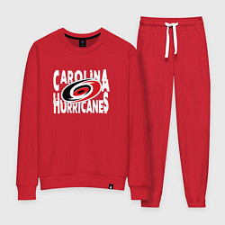 Костюм хлопковый женский Каролина Харрикейнз, Carolina Hurricanes, цвет: красный