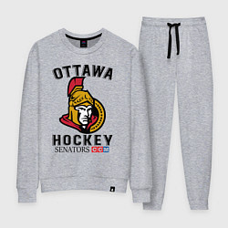 Костюм хлопковый женский OTTAWA SENATORS ОТТАВА СЕНАТОРЗ, цвет: меланж